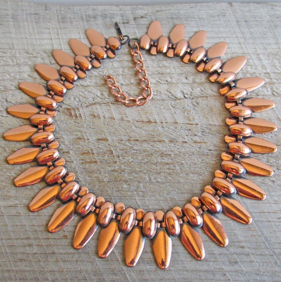 Vintage Copper Peter Pan Collar, Copper Renoir St… - image 2