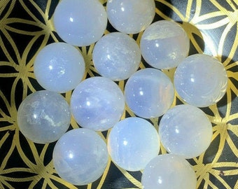STARLIGHT BLUE ROSE Quartz (1) Piece 15mm Rare Gorgeous New Find Crystal Sphere Brq