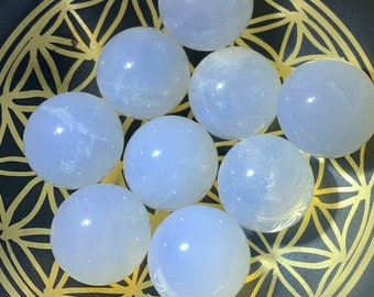 STARLIGHT BLUE ROSE Quartz (1) Piece 20mm Rare Gorgeous New Find Crystal Sphere Brq
