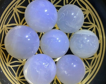 STARLIGHT BLUE ROSE Quartz (1) Piece 25mm Rare Gorgeous New Find Crystal Sphere Brq