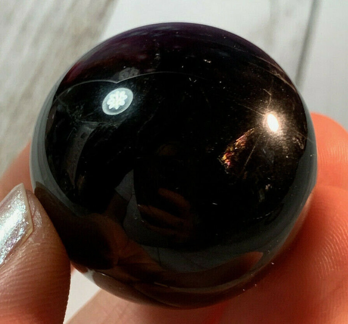 BLACK ROSE QUARTZ Rare New Find Crystal Sphere Brq Etsy