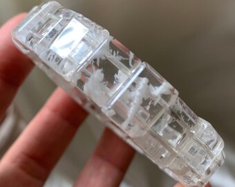 SERICITE Milky Feather GIRASOL Rose Quartz Crystal Bracelet