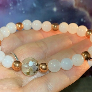 SYNERGY 12 CRYSTAL BRACELET Phenacite Moldavite Petalite Herderite