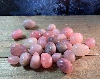 One~ STARLIGHT Purple Lavender BLUE ROSE Luna Quartz Tumblestone Amazing Beautiful New Find