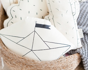 Papierenboot Standaard, 33 cm, eco katoen, zeefdruk eco-vriendelijke inkt