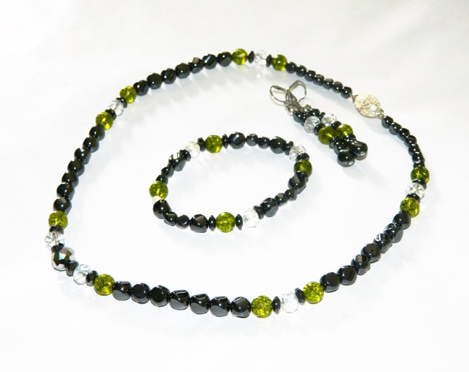 Green Peridot & SPM Hematite