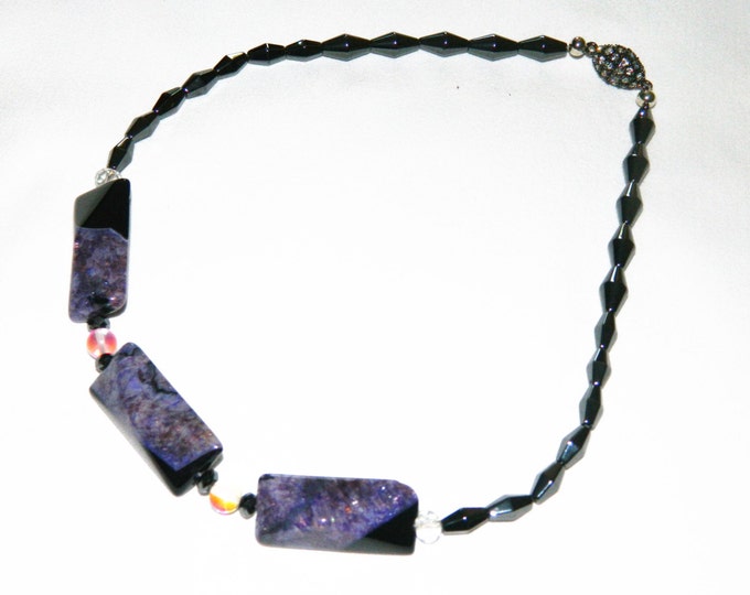 Sexy Purple Black Druzy Agate