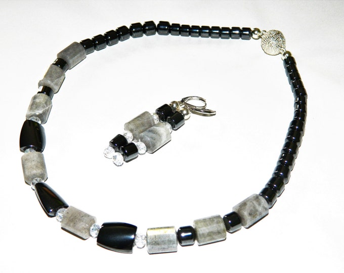 Labradorite, Crystals & SPM Hematites