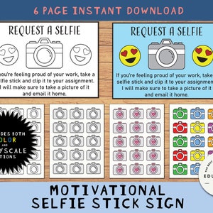 Classroom Selfie Sign, Selfie Station, Motivational Teacher Tool, Educational Tool, Classroom Printable Decor, Modern Teacher