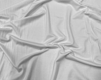 White 4 way Stretch Jersey Knit Fabric by the yard