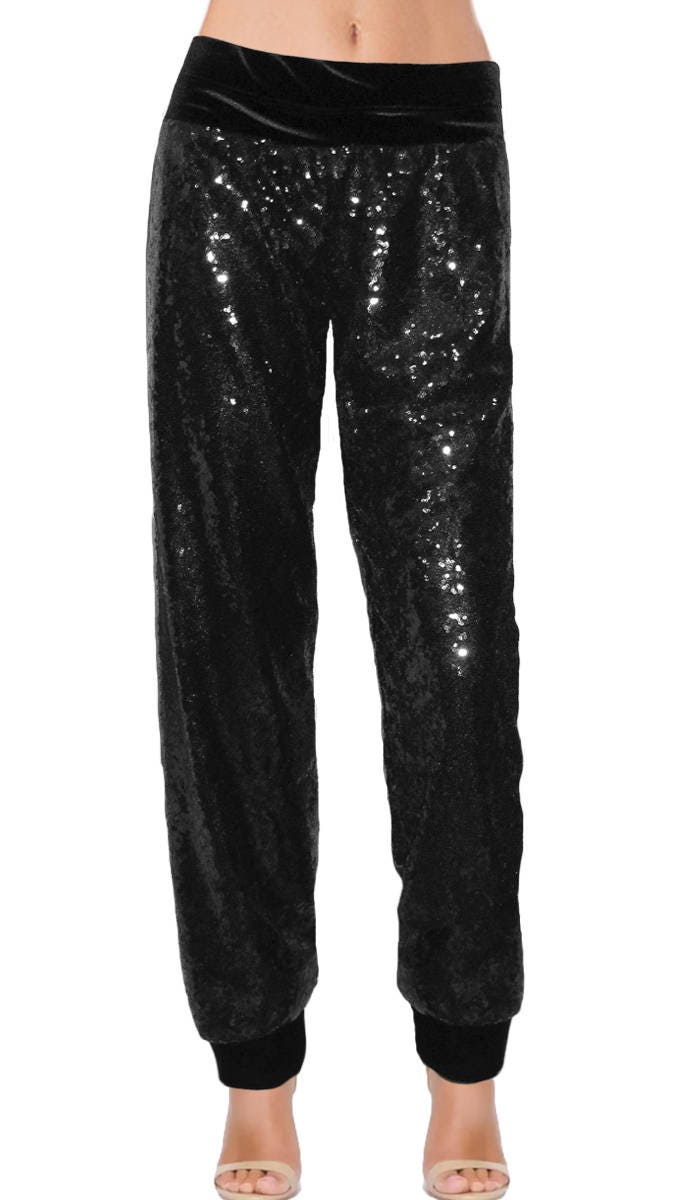 USA Made Special Occasion Fully Lined Sequin Pants With Soft Stretch ...