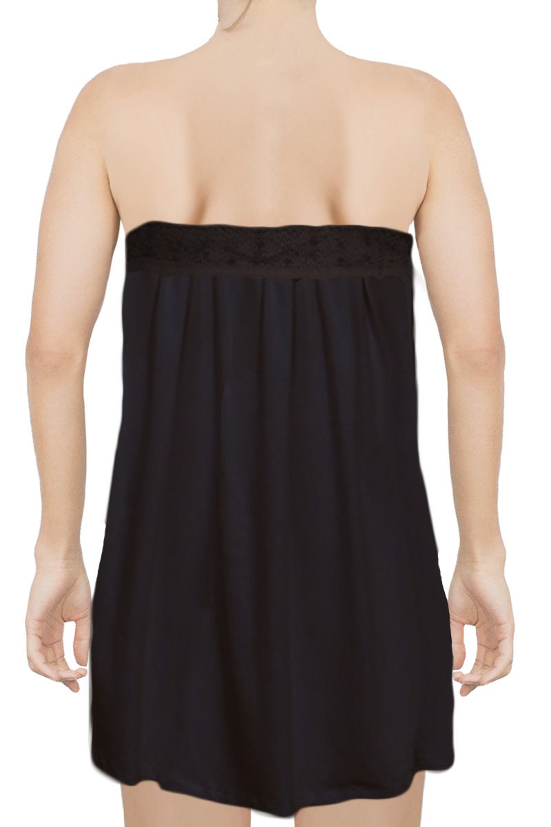 USA Made Strapless Lace Trimmed Spa Robe Cover-up Super Soft Plush ...