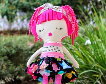 Pin Up Doll- Barbi rhinestone- gift- Retro Dollies- Free Shipping