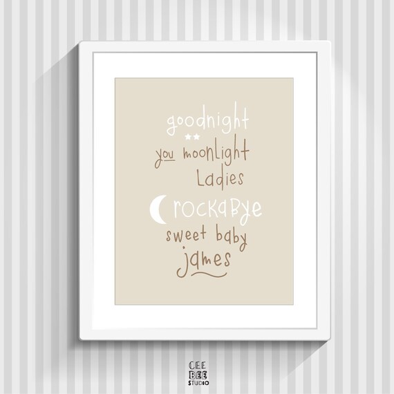 Sweet Baby James Art Print Song Quotation Print Song Etsy