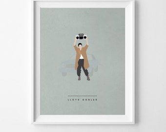 film posters 80s Lloyd Dobler Illustration Print // Say Anything Boombox // 80's Movie Print // Film Artwork // Variety of Colors // 8" x 10" or 11" x 14"