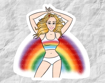 Mariah Carey | Rainbow Stickers and Magnets | Pride | Laptop, Planner, Water Bottle Sticker