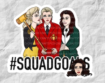Heathers | #SQUADGOALS | Movie Stickers and Magnets | 80s Movies | Laptop, Planner, Water Bottle Sticker