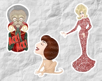 Mars Attacks Stickers and Magnets | Movie Stickers & Magnets | Laptop, Planner, Water Bottle Sticker