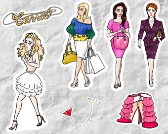 Sex and the City Stickers & Magnets | SATC Stickers | TV Show Stickers | Laptop, Notebook, Planner, Water Bottle Stickers