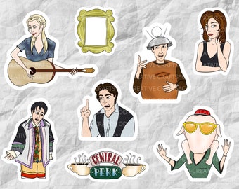 Friends Stickers & Magnets | TV Show Stickers | Laptop, Notebook, Planner, Water Bottle Stickers