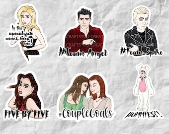Buffy the Vampire Slayer Stickers & Magnets | BTVS | Buffy Quotes | TV Show Stickers | Laptop, Planner, Water Bottle Sticker