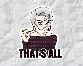 Miranda Priestly | That's All | The Devil Wears Prada Stickers and Magnets | Rom Com Stickers | Laptop, Planner, Water Bottle Sticker
