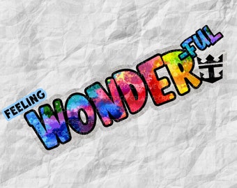 Feeling WONDER-ful | Wonder of the Seas | Cruise Stickers and Magnets | Laptop, Planner, Water Bottle Sticker