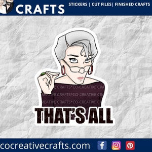 Miranda Priestly | That&#39;s All | The Devil Wears Prada Stickers and Magnets | Rom Com Stickers | Laptop, Planner, Water Bottle Sticker