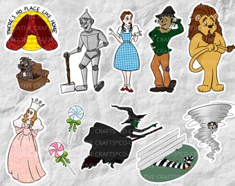Wizard of Oz Stickers & Magnets | Movie Stickers | Classic Movie Stickers | Laptop, Notebook, Planner, Water Bottle Stickers