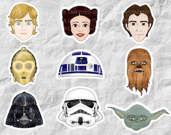 Star Wars Stickers and Magnets | The Force Awakens | The Mandalorian | Laptop, Planner, Water Bottle Stickers