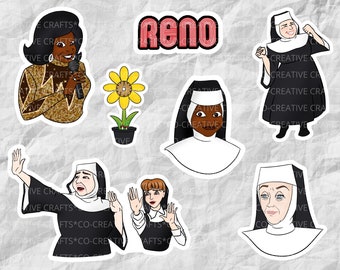 Sister Act Stickers & Magnets | Movie Stickers | 90s Stickers | Laptop, Notebook, Planner, Water Bottle Stickers
