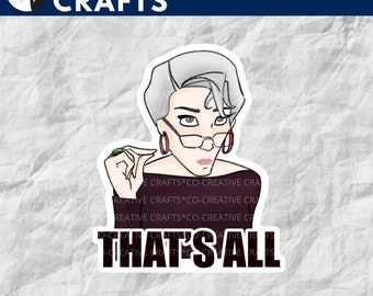 Miranda Priestly | That's All | The Devil Wears Prada Stickers and Magnets | Rom Com Stickers | Laptop, Planner, Water Bottle Sticker