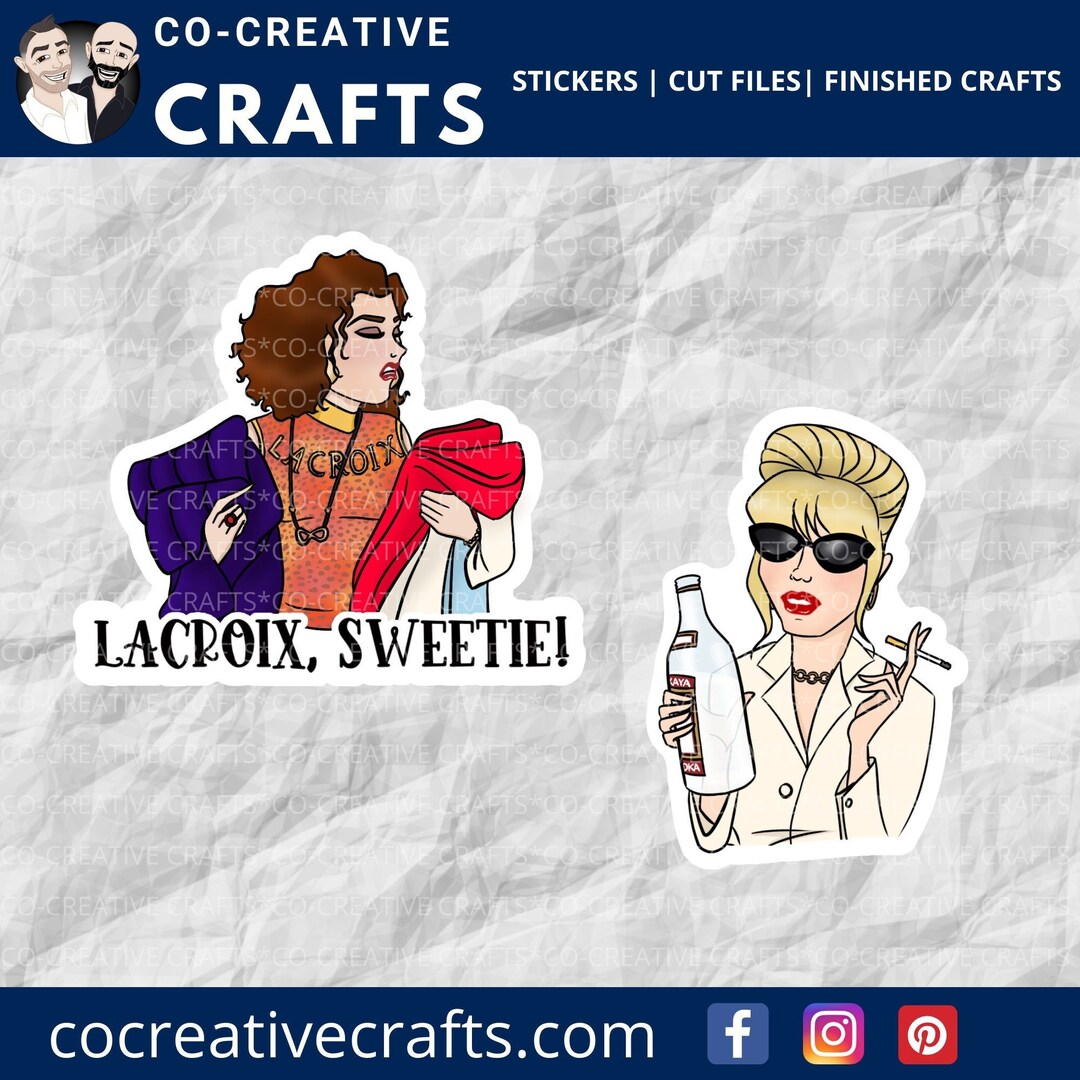 Abfab Stickers & Magnets | TV Stickers | Laptop, Planner, Water Bottle ...