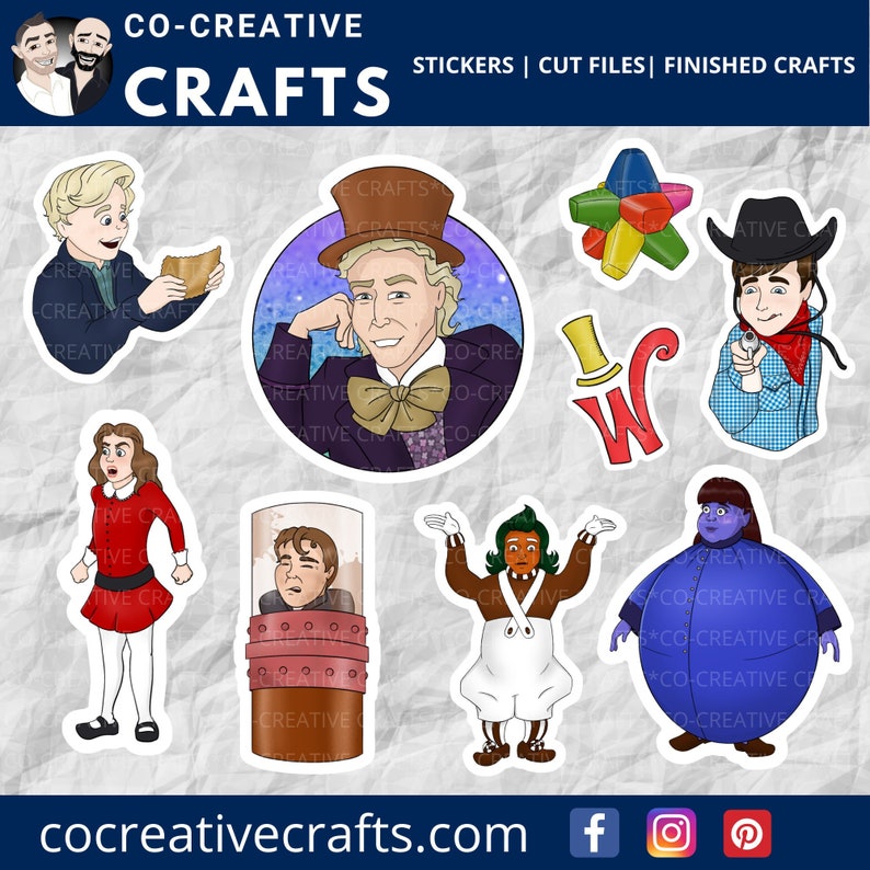 Willy Wonka Stickers & Magnets | Movie Stickers | Laptop, Notebook ...