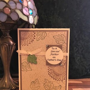 Vaderdagkaart, Vaderdagkaart voor vader, Vaderdagkaart met bloemen