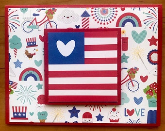 Independence Day Cards, 4th of July Cards, Flag Independence Day Cards, Cotton Candy Independence Day Cards, Fireworks Independence Day Card