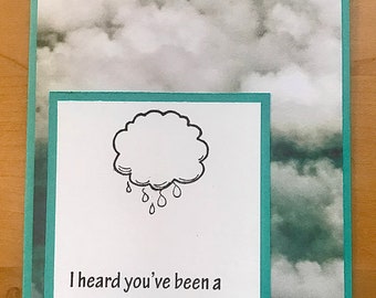 Humorous Get Well Card, Get We’ll Card, Cloud Get We’ll Card, Weather Get Well Card, Environmental Get Well Card