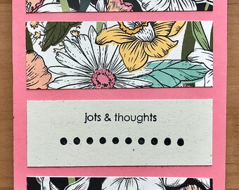 Notepad, Floral Notepad, Notepad for Her, Gift