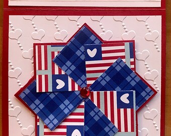 Memorial Day Cards, Pinwheel Memorial Day Cards, Pinwheel Cards