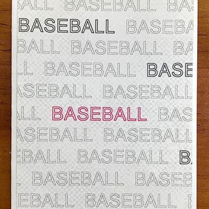 Coffret de cartes de correspondance vierges de baseball, Cartes de correspondance vierges, Coffret de cartes de correspondance, Paquet de 6 cartes, Cartes de correspondance