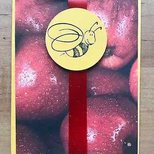 Carte de Roch Hachana, Carte de Roch Hachana abeille, Carte de Roch Hachana pomme, Carte d'abeille, Carte de Pomme