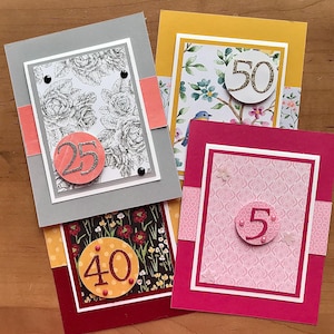 Cartes d'anniversaire numériques, carte du 50e anniversaire, carte du 40e anniversaire, carte du 25e anniversaire, carte du 5e anniversaire, cartes d'anniversaire