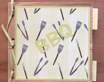 BBQ Scrapbook, Scrapbook, BBQ Utensils Scrapbook