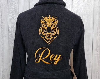 Personalized Embroidered Bath Robe: Combed Cotton Spa Robe