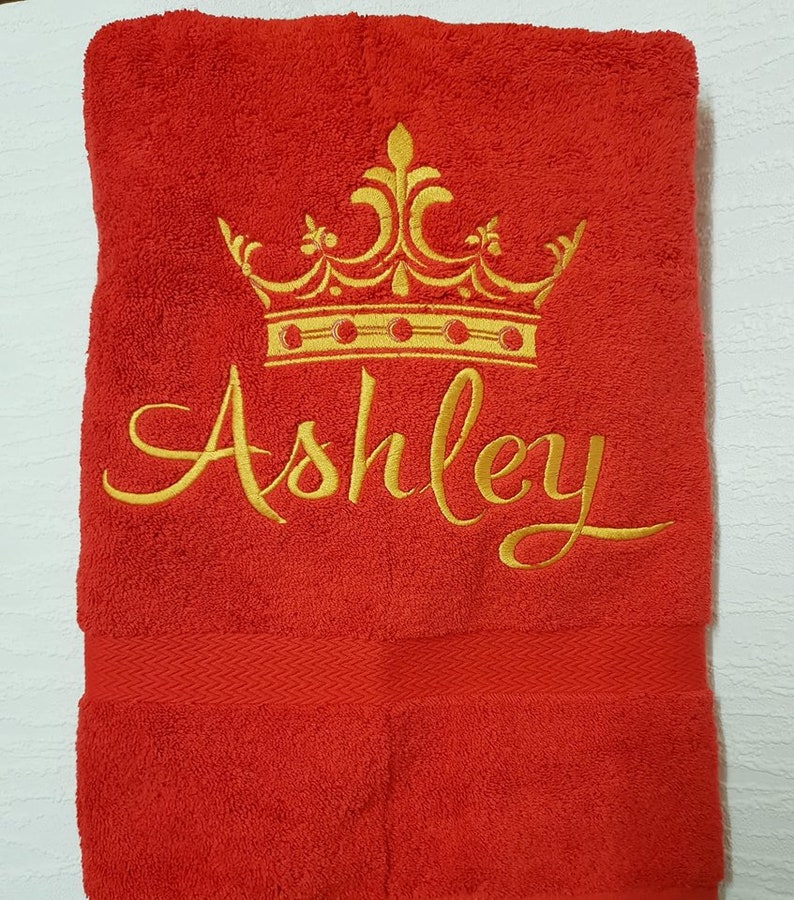 Personalized Luxury Bath Towel for Him and Her Valentines Day Etsy