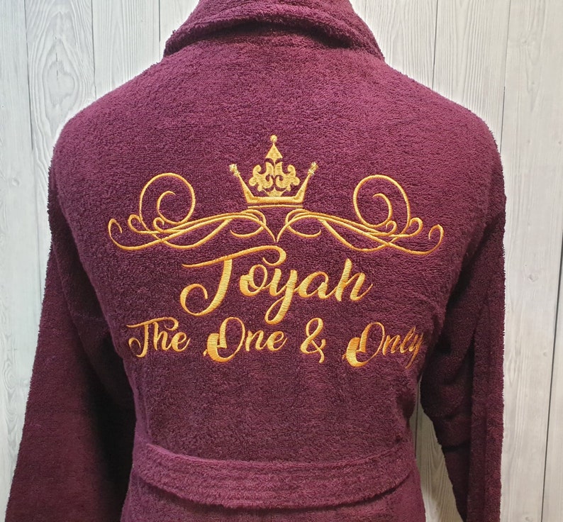 Personalised Custom Men Women Bathrobe crown Etsy UK
