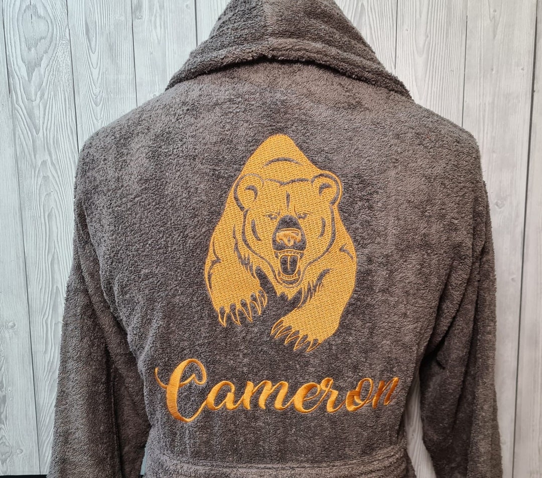 Personalised Custom Bath Robe for Men, Robe for Women, Customized Bath