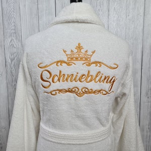 Personalised Custom Bath Robe For Men, Robe For Women, Customized Bath Robe, Spa Robe, Crown Embroidery
