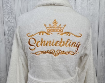 Personalised Custom Bath Robe For Men, Robe For Women, Customized Bath Robe, Spa Robe, Crown Embroidery