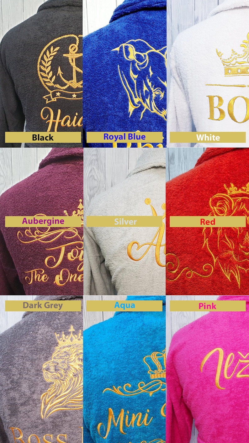 Personalised Custom Men Women Bathrobe crown Etsy UK